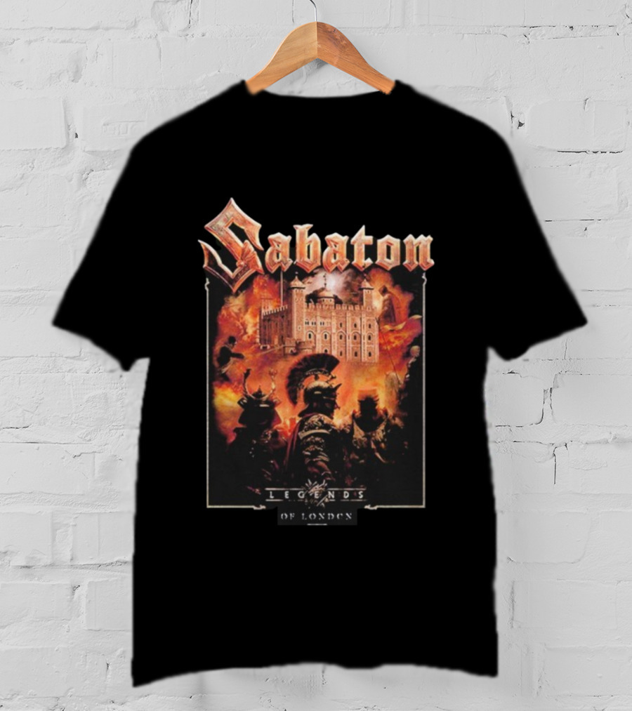 Sabaton Legendary Tour Europe 2025 Legends Of London Tower Warriors Flames T-Shirt