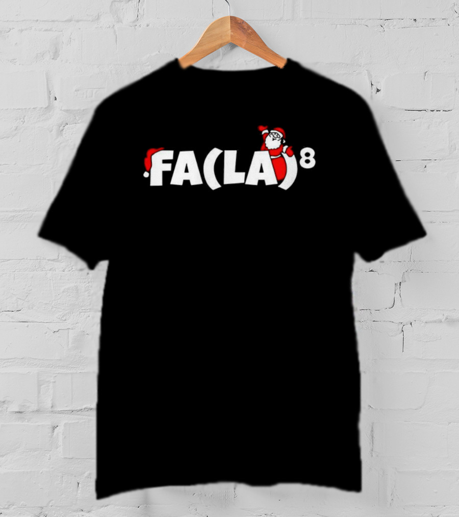 Santa Fa La La La La Christmas Math Equation Santa Hat Festive Holiday T-Shirt