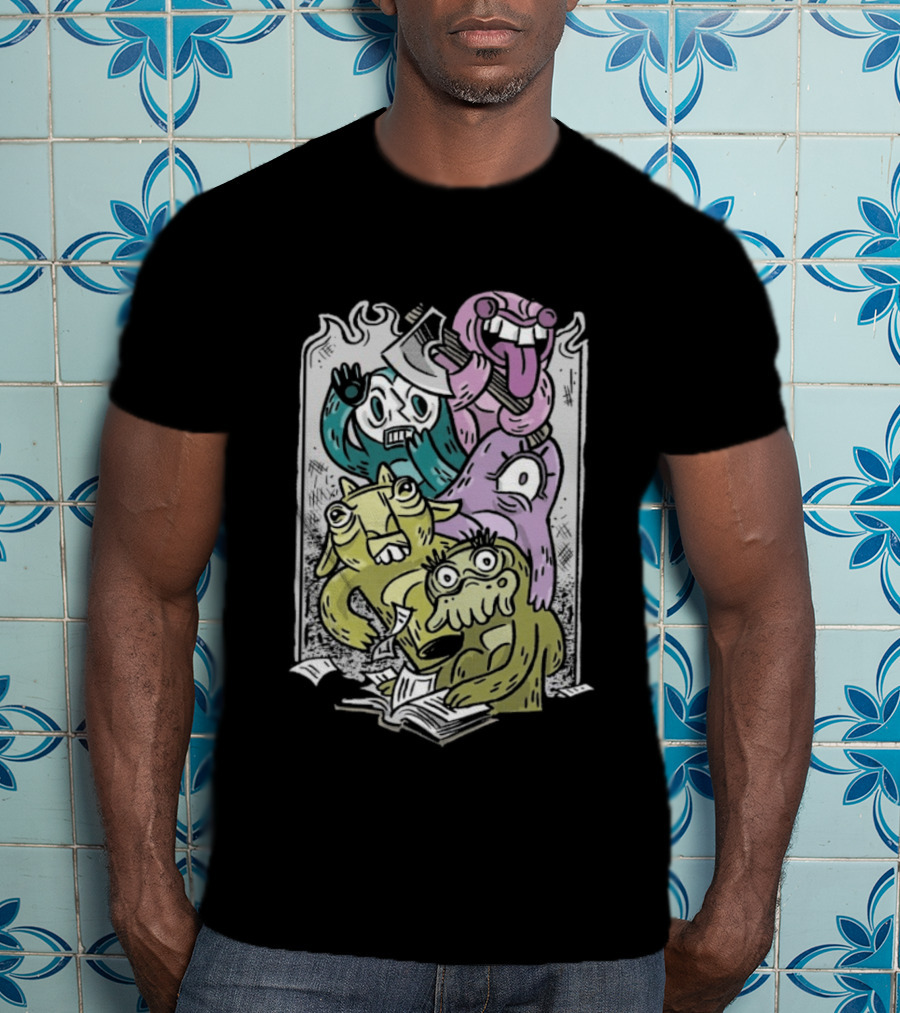 Starkid Lords In Black Colorful Monsters T-Shirt