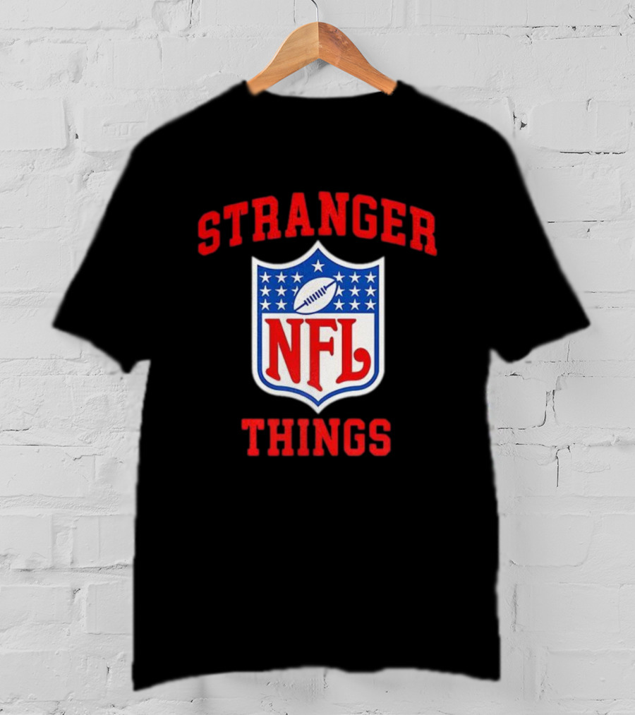 Stranger Things NFL Mashup Collaboration Sports Fans Nostalgia Apparel T-Shirt