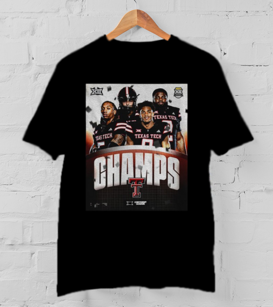 Texas Tech Big 12 Champs 2025 Football Victory Celebration T-Shirt