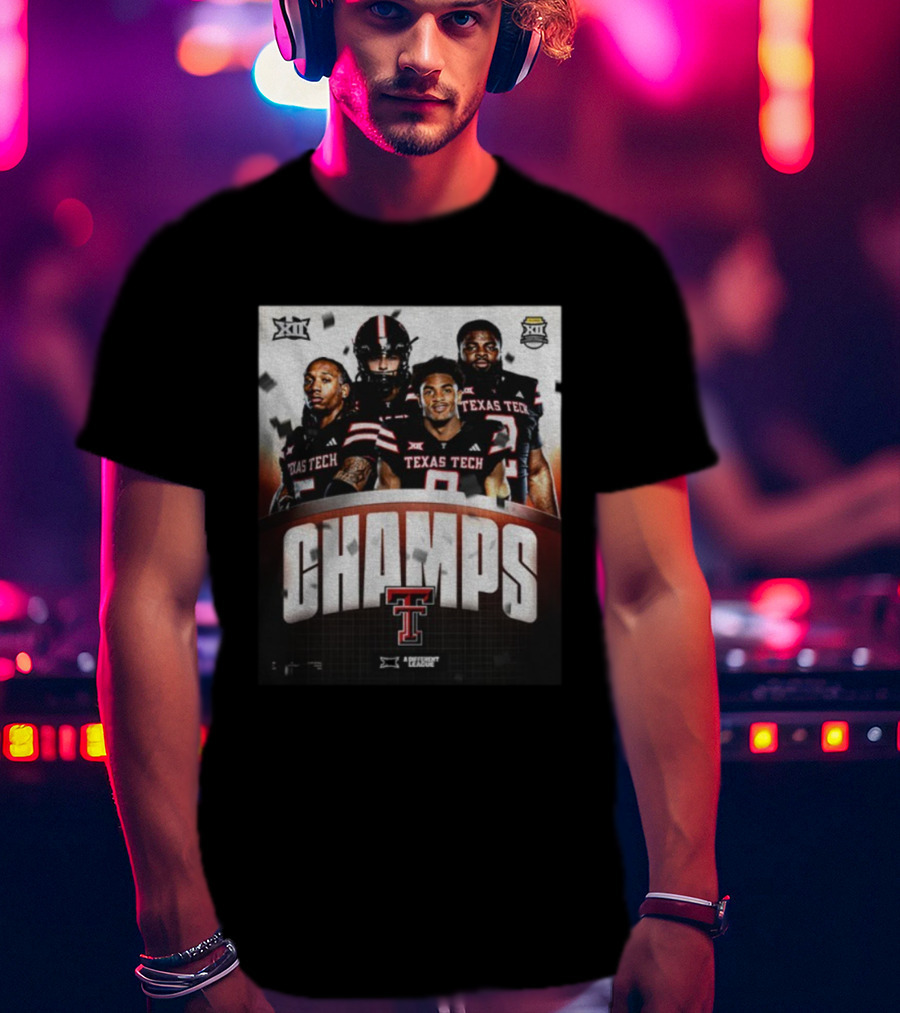 Texas Tech Big 12 Champs 2025 Football Victory Celebration T-Shirt