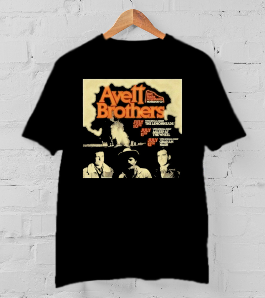 Avett Brothers Red Rocks Amphitheatre Morrison CO July 10-12 2026 Concert Dates T-Shirt