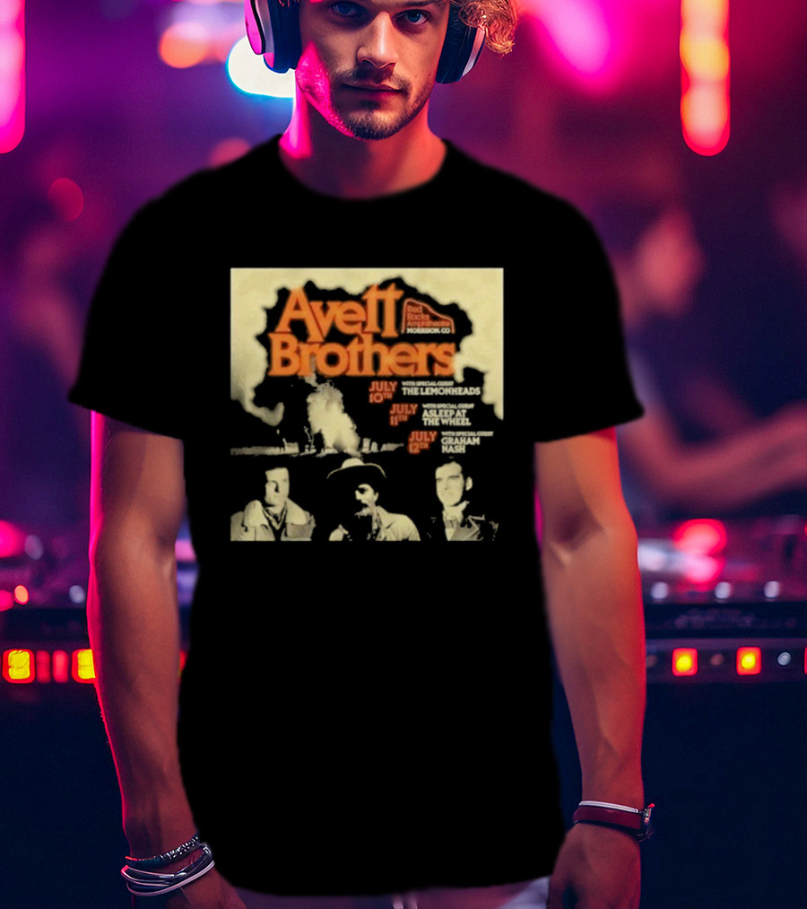 Avett Brothers Red Rocks Amphitheatre Morrison CO July 10-12 2026 Concert Dates T-Shirt