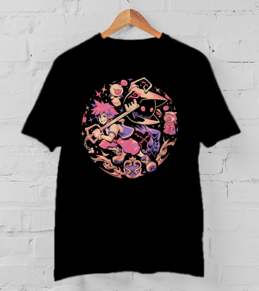 Arigatees Studio Hearts In Balance Keyblade Kingdom Courage Adventure T-Shirt