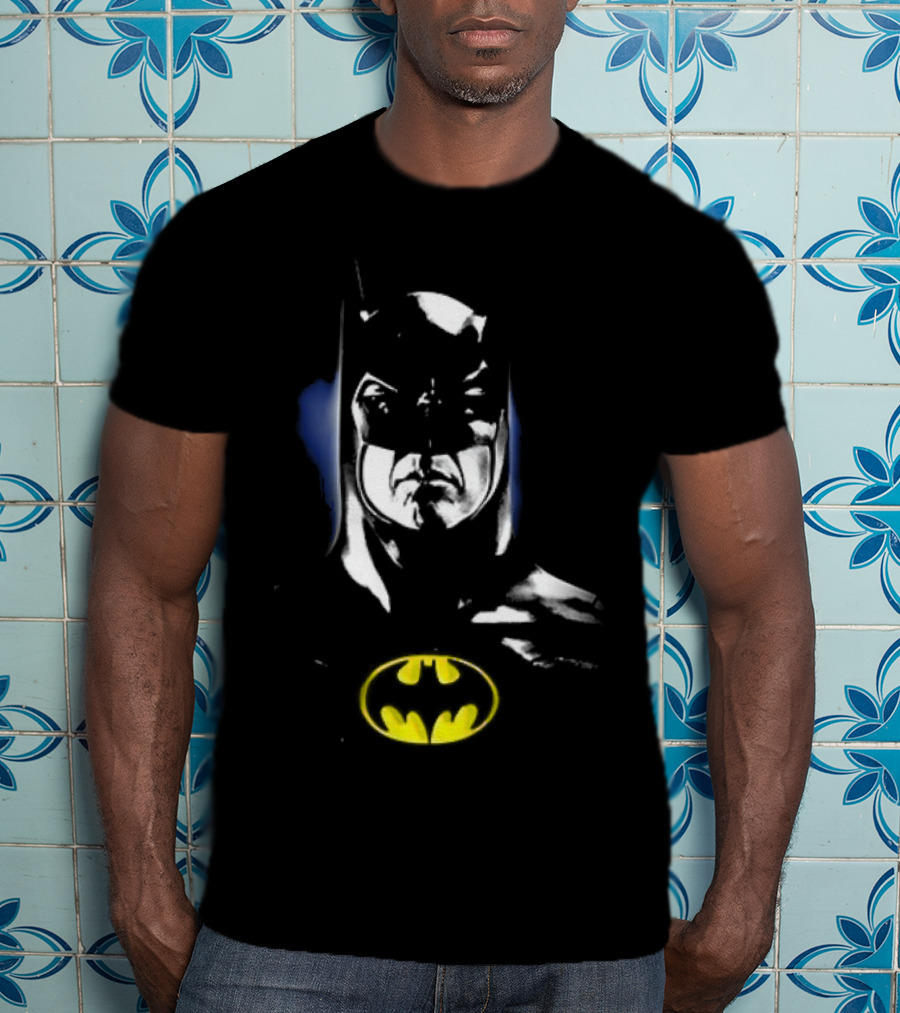 Batman Keaton Vintage Portrait Retro Style T-Shirt