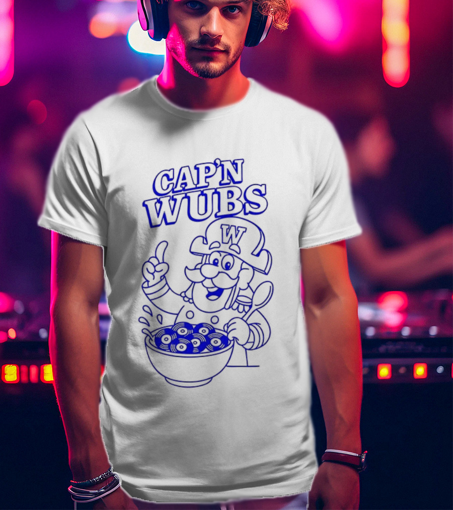 Cap’n Wubs Cartoon Character With Cereal Bowl T-Shirt