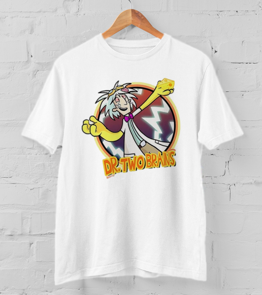 Dr Two Brains Character Cheese Lover T-Shirt