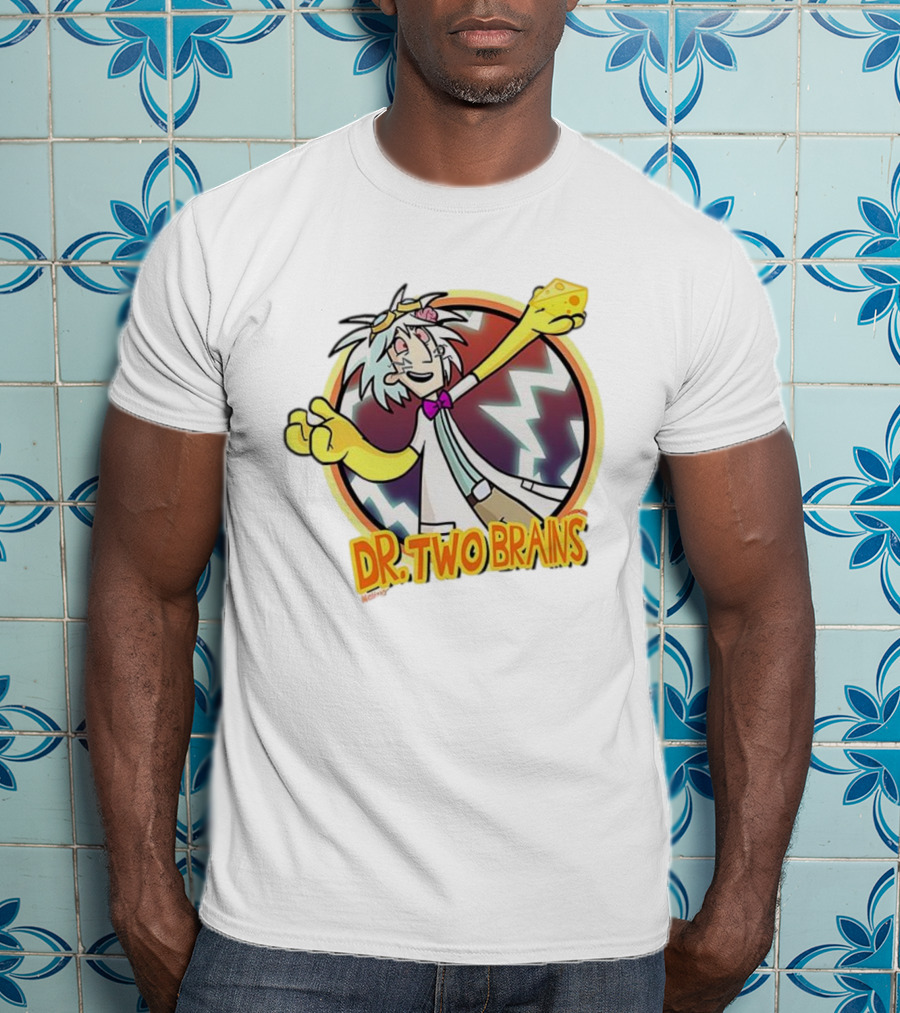 Dr Two Brains Character Cheese Lover T-Shirt