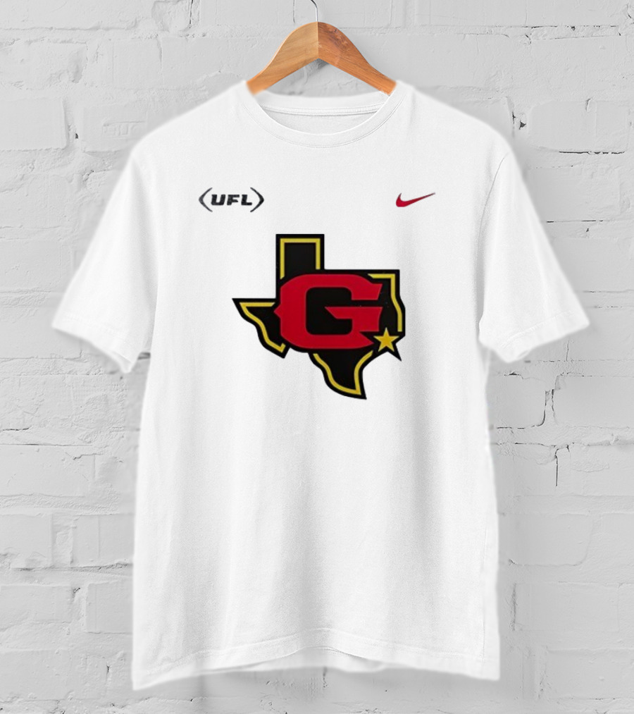 Houston Gamblers USFL Nike Texas Map Star T-Shirt