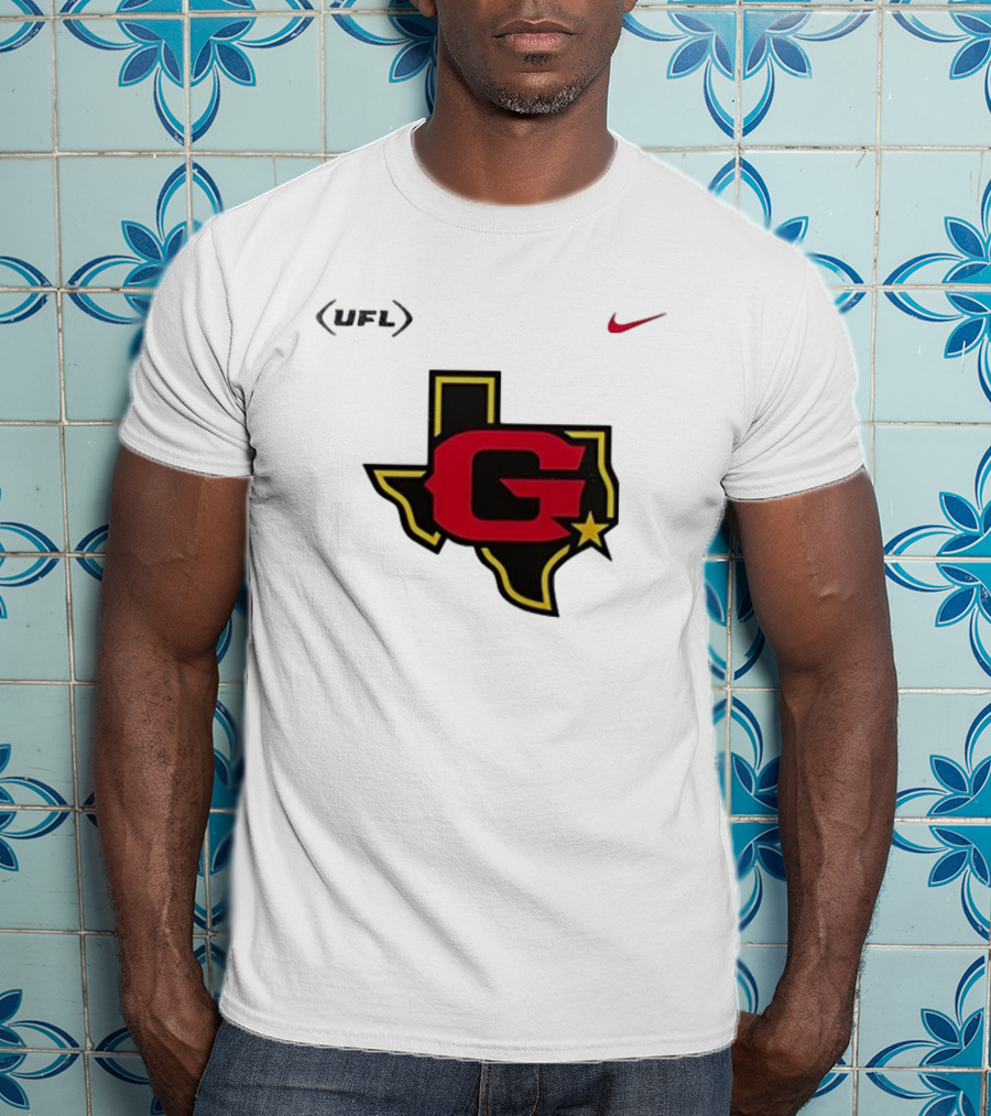 Houston Gamblers USFL Nike Texas Map Star T-Shirt