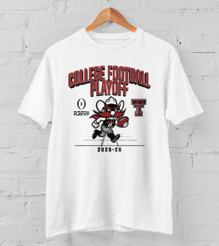 Texas Tech Red Raiders 2025-26 College Football Playoff CFP Mascot T-Shirt
