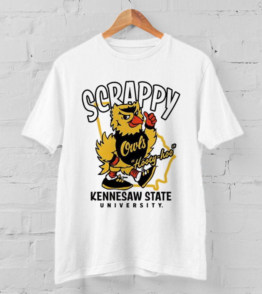 Scrappy Owls Hooty-hoo Kennesaw State University Mascot T-Shirt
