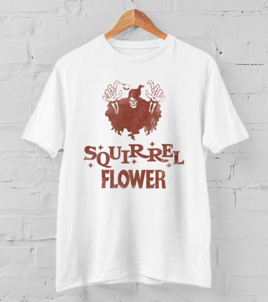 Squirrel Flower Spirit Grim Reaper Art T-Shirt
