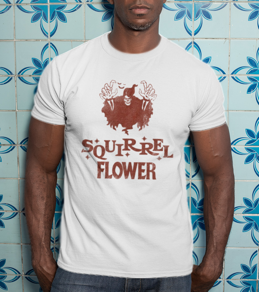 Squirrel Flower Spirit Grim Reaper Art T-Shirt