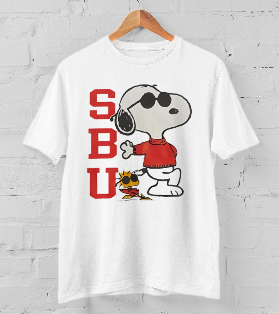 Stony Brook University Snoopy Woodstock SBU Joe Cool T-Shirt