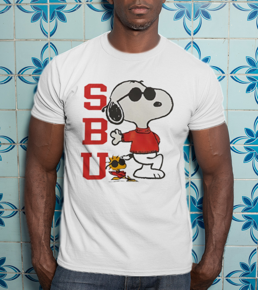 Stony Brook University Snoopy Woodstock SBU Joe Cool T-Shirt