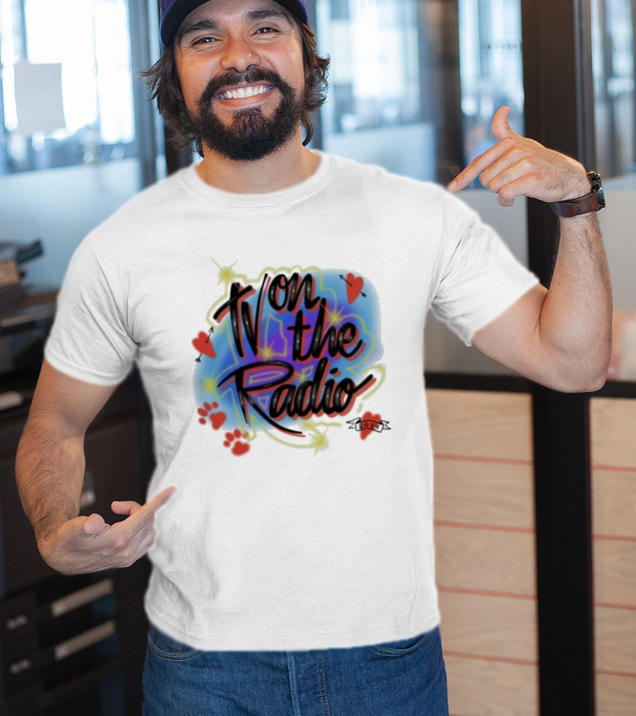 Tv On The Radio Airbrush Hearts Stars Sparkles T-Shirt