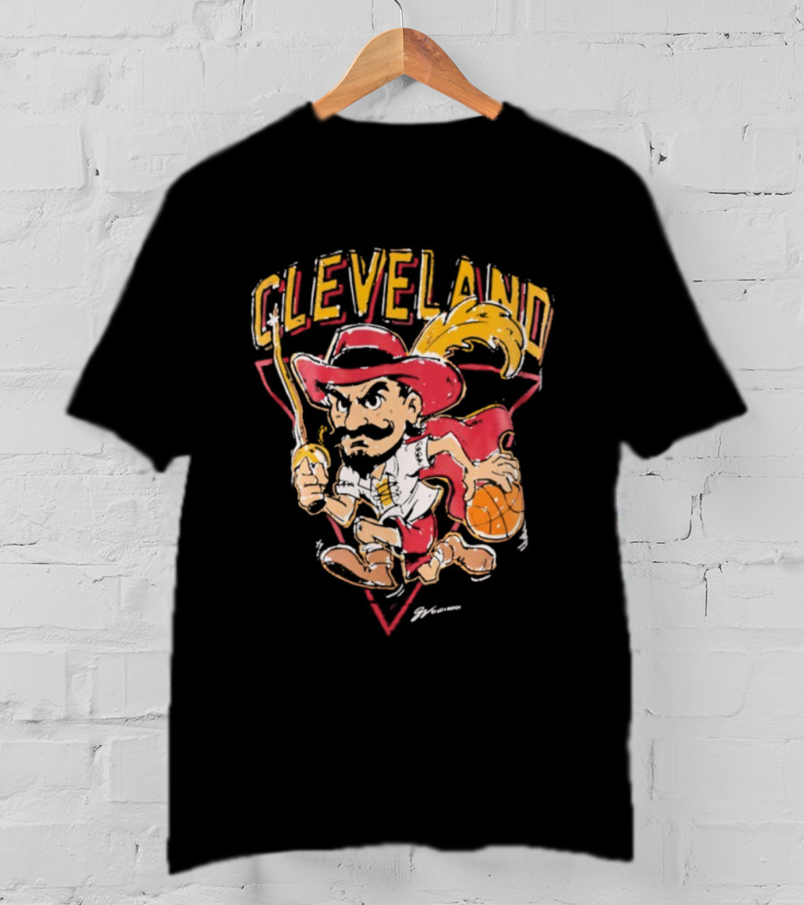 Cleveland Cavaliers Retro Mascot Classic Basketball T-Shirt