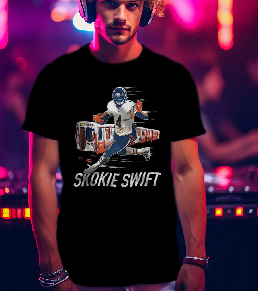 D’Andre Swift Chicago Football Skokie Swift Train Player Mashup T-Shirt