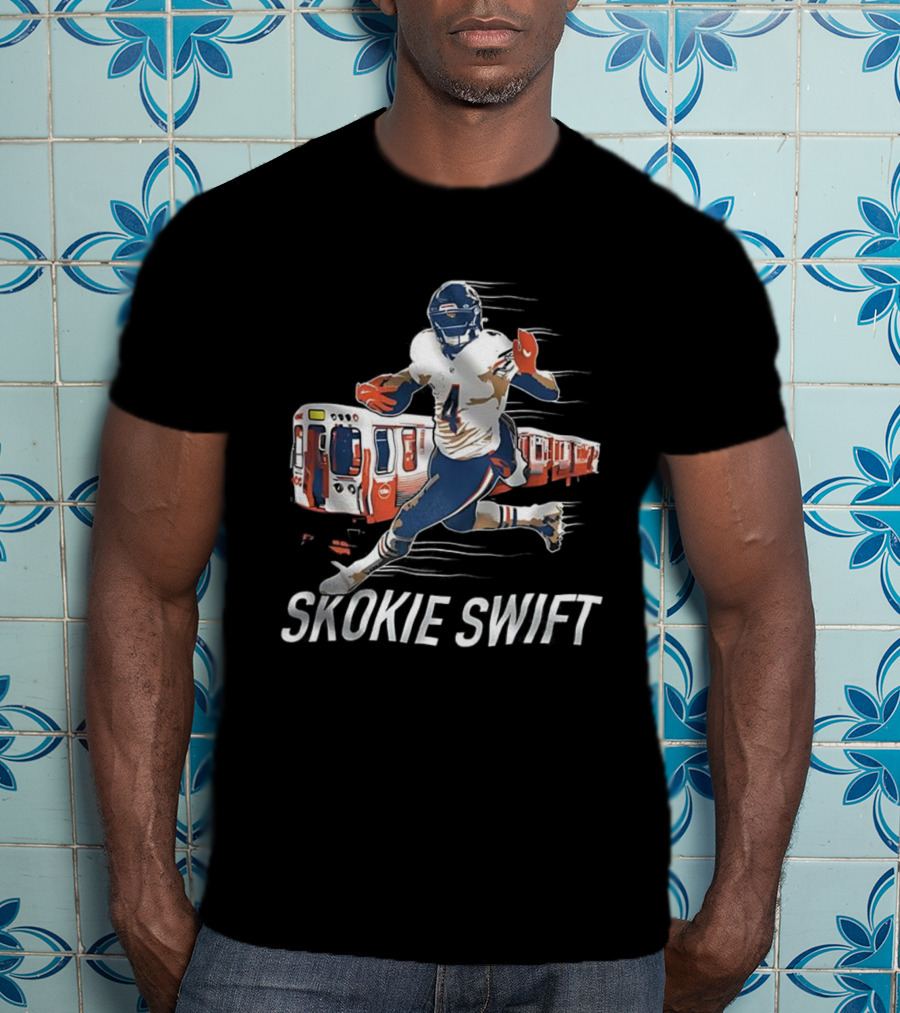 D’Andre Swift Chicago Football Skokie Swift Train Player Mashup T-Shirt