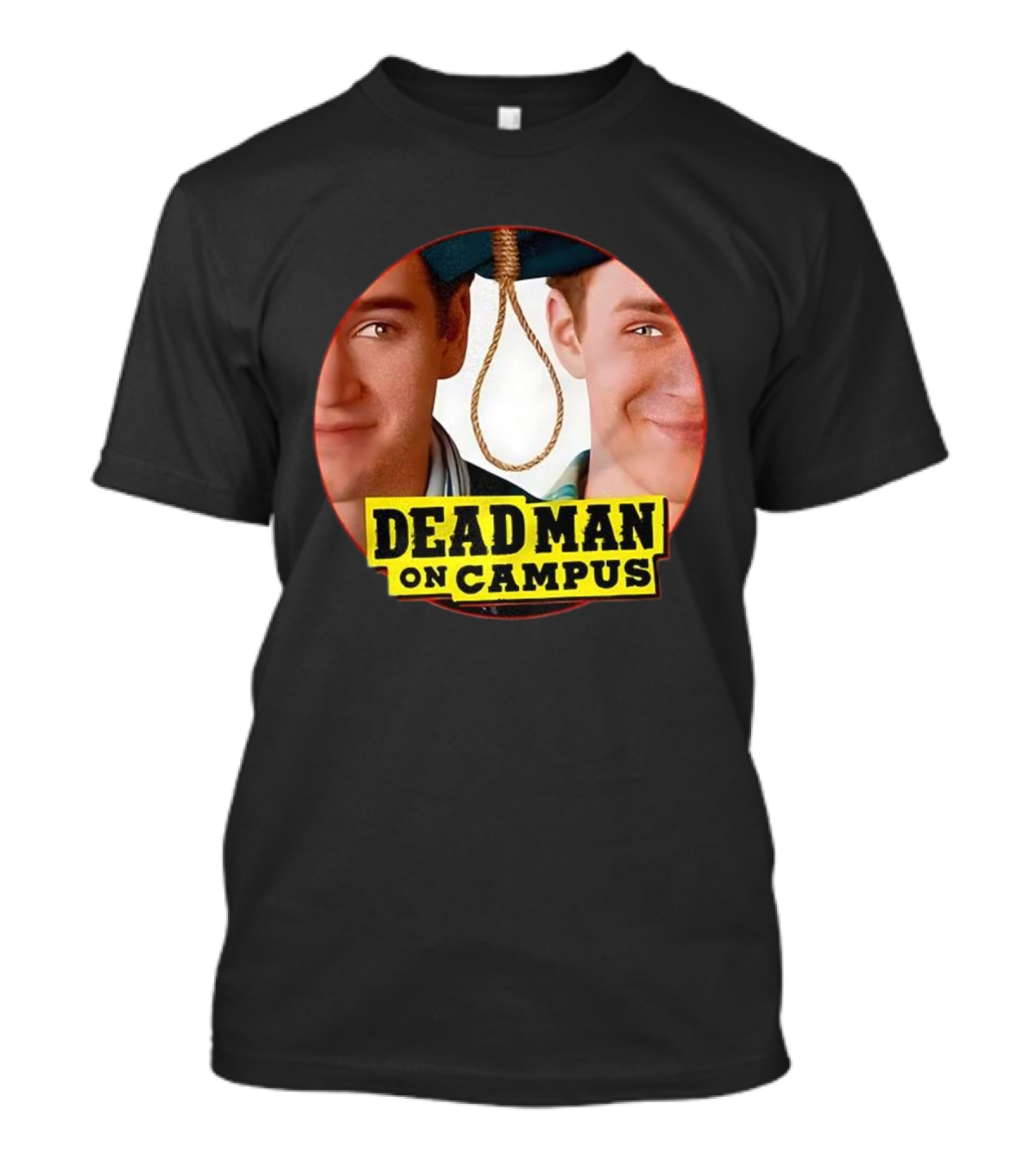 Dead Man On Campus 1998 Comedy Movie Vintage Noose Rope Collage T-Shirt