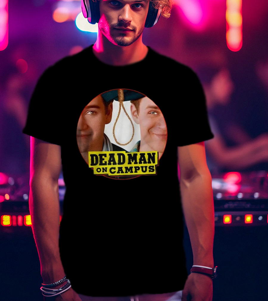 Dead Man On Campus 1998 Comedy Movie Vintage Noose Rope Collage T-Shirt