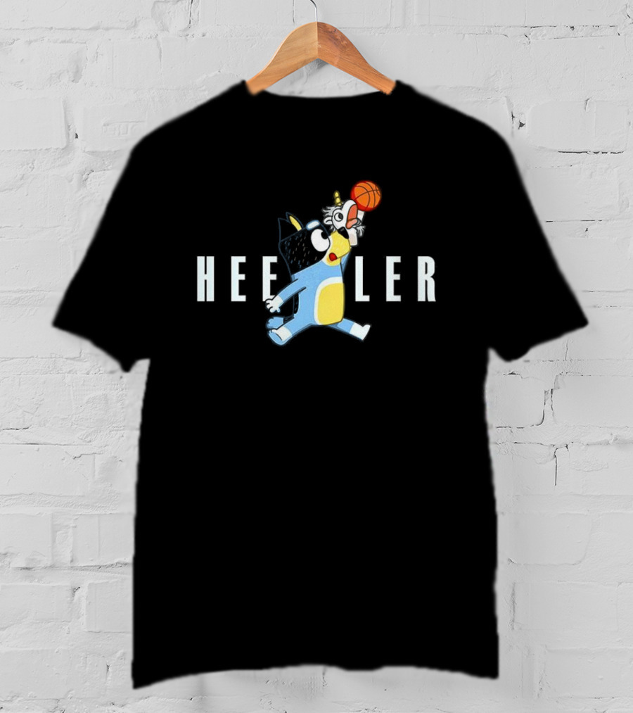 Bluey Heeler Slam Dunk Basketball Cartoon Character T-Shirt