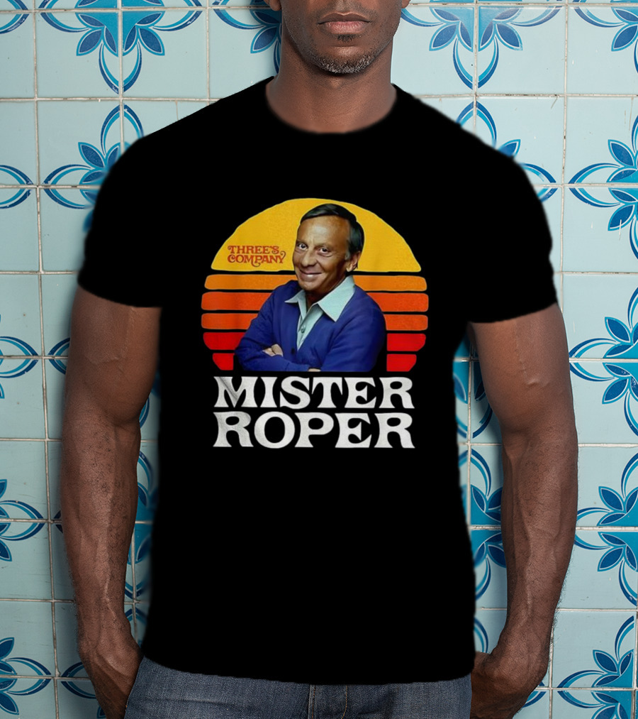 Mister Roper Three's Company Vintage 1970s Sitcom Character T-Shirt