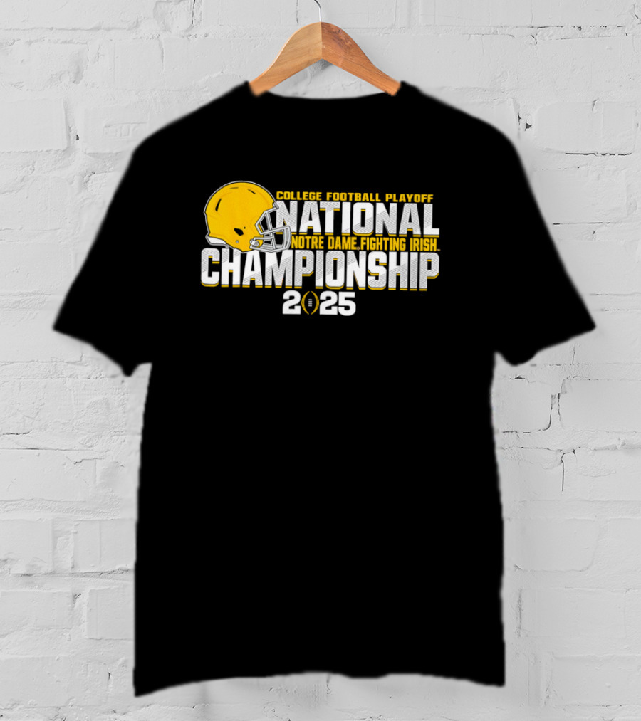 Notre Dame Fighting Irish College Football Playoff National Championship 2025 Helmet T-Shirt