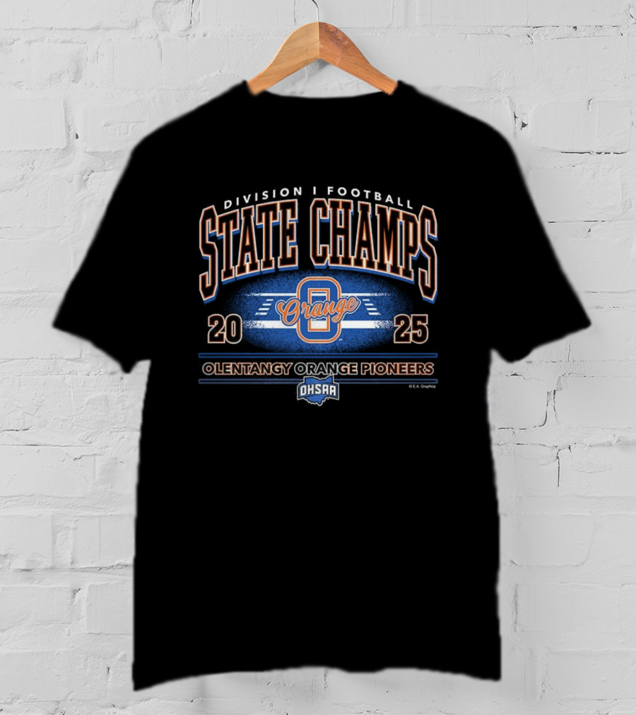 Olentangy Orange Pioneers 2025 State Champs Division 1 Football OHSAA T-Shirt