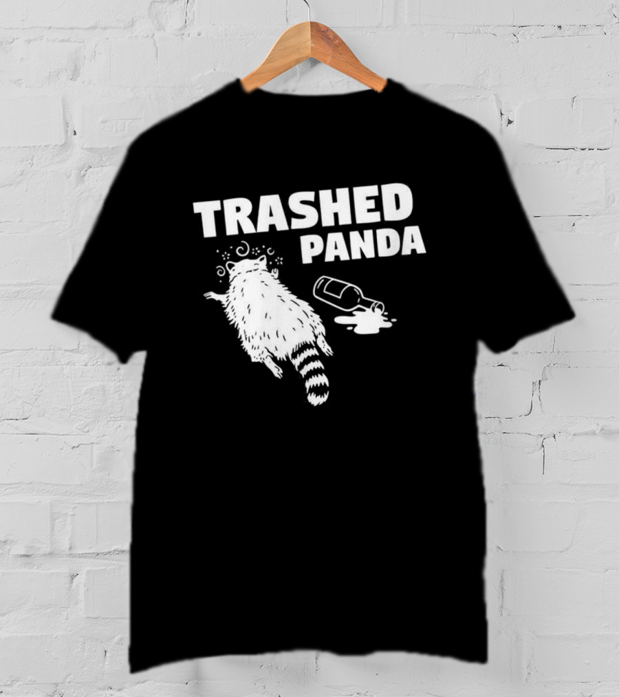Trashed Panda Raccoon Drunk Hanover T-Shirt