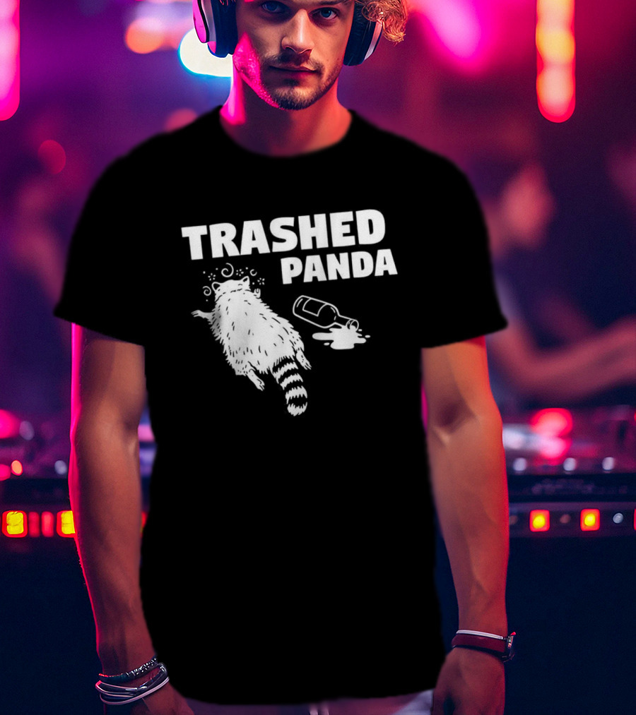 Trashed Panda Raccoon Drunk Hanover T-Shirt