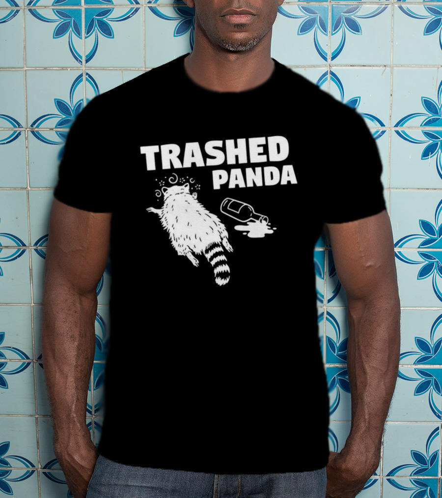 Trashed Panda Raccoon Drunk Hanover T-Shirt