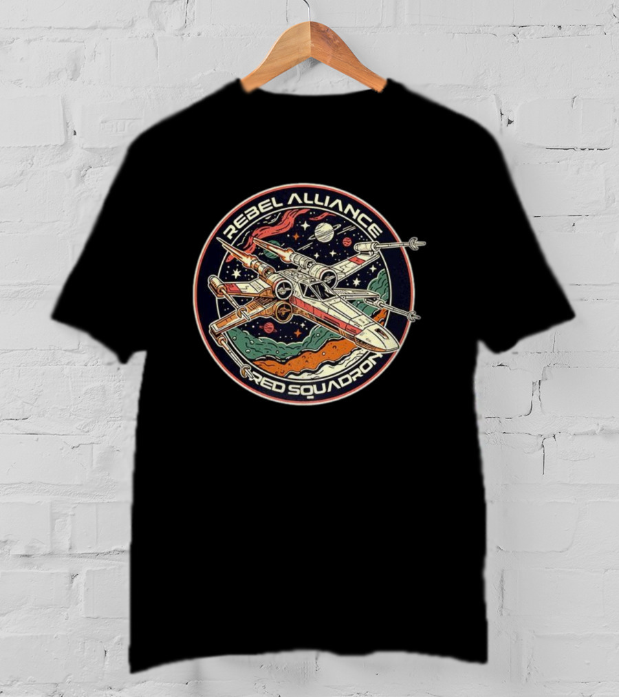 Rebel Alliance Red Squadron Star Wars X-Wing Space Adventure T-Shirt