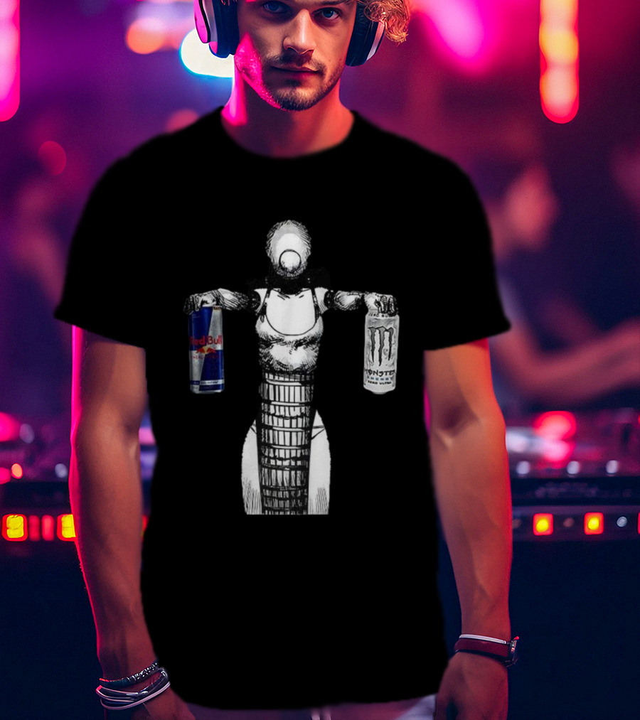 Reze Chainsaw Man Holding Red Bull And Monster Energy T-Shirt