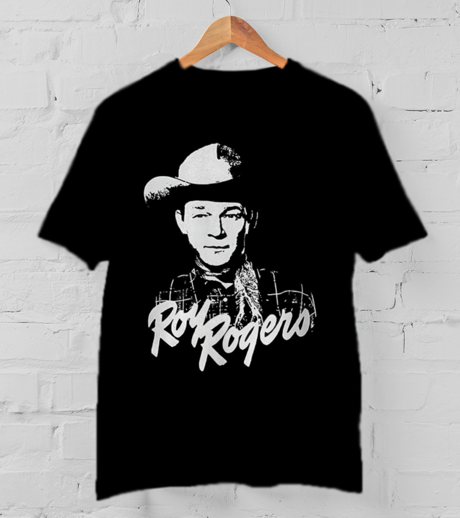 Roy Rogers King Of The Cowboys Retro Style Hat And Checkered T-Shirt