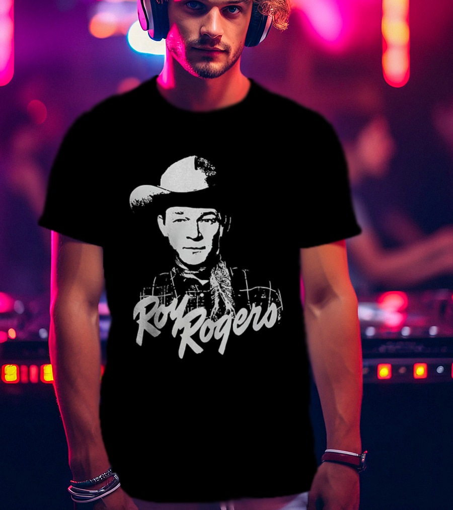 Roy Rogers King Of The Cowboys Retro Style Hat And Checkered T-Shirt