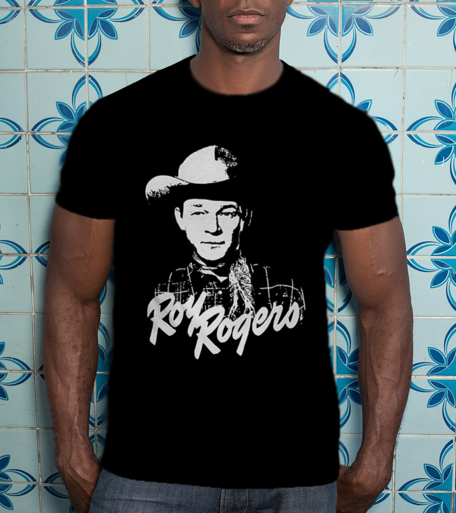 Roy Rogers King Of The Cowboys Retro Style Hat And Checkered T-Shirt