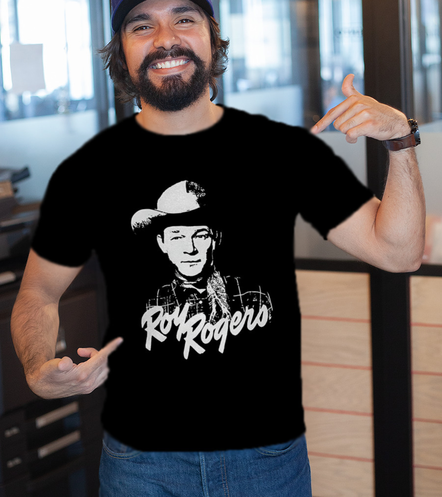 Roy Rogers King Of The Cowboys Retro Style Hat And Checkered T-Shirt