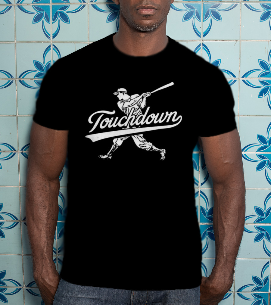 Touchdown Baseball Player Silhouette T-Shirt