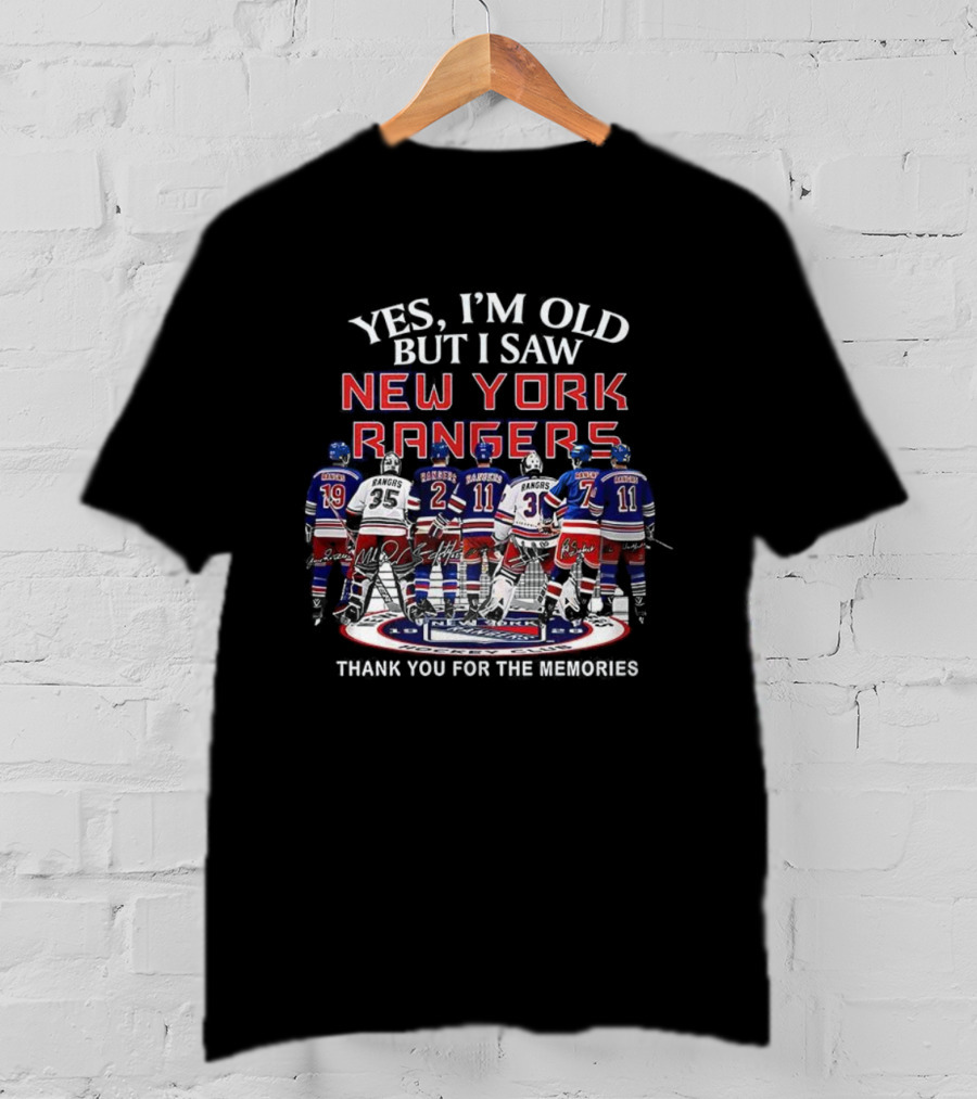 Yes I’m Old But I Saw New York Rangers Thank You For The Memories T-Shirt
