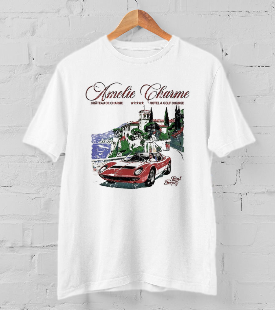 Amelie Charme Chateau Du Charme Saint Tropez Hotel And Golf Course Vintage Car Scenic T-Shirt