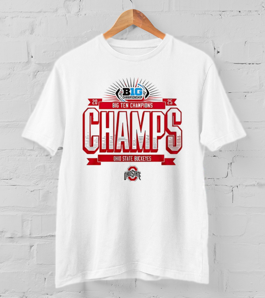 CHAMPS Ohio State Buckeyes Big Ten Championship 2025 T-Shirt