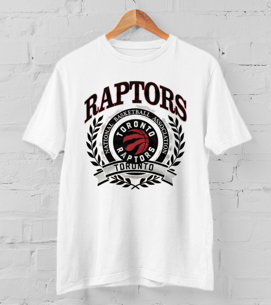 Toronto Raptors NBA Laurel Wreath Frame Retro T-Shirt