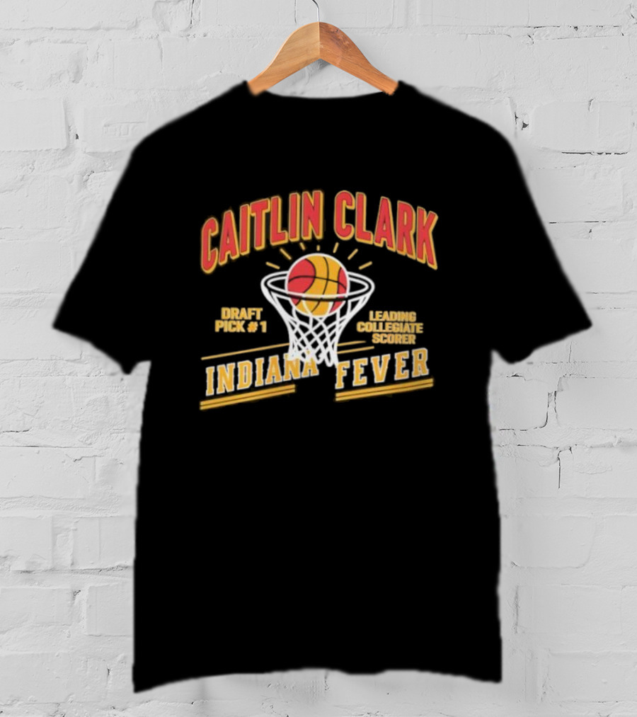 Caitlin Clark Draft Pick 1 Leading Collegiate Scorer Indiana Fever Basketball Fan Apparel T-Shirt