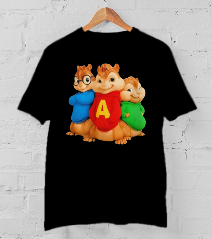 Alvin And The Chipmunks Trio Red Blue Green S T-Shirt