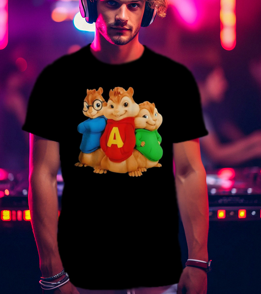 Alvin And The Chipmunks Trio Red Blue Green S T-Shirt