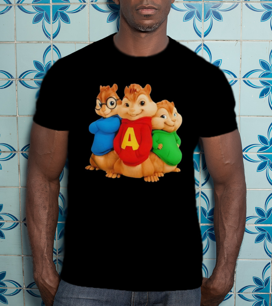 Alvin And The Chipmunks Trio Red Blue Green S T-Shirt
