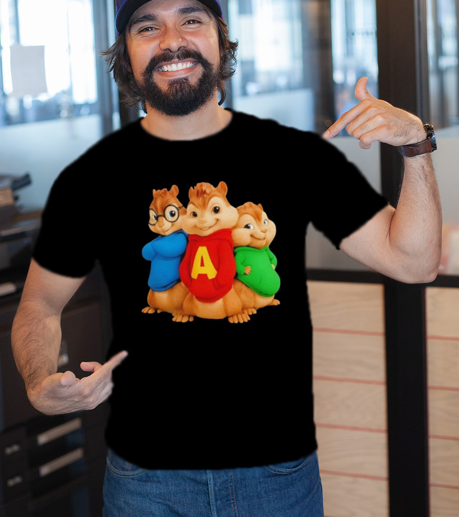 Alvin And The Chipmunks Trio Red Blue Green S T-Shirt